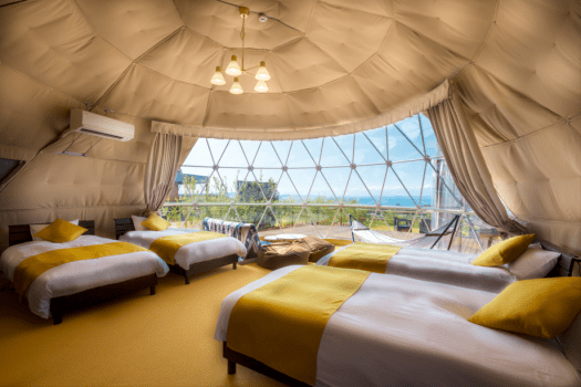 【天空穹顶】4张床・148.5㎡ <"标准"> 美妙的景色，直径7米的圆顶帐篷