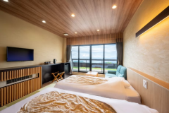 【本館4階・洋室◇夜景】洋室28平米(シモンズベッド・バリヤフリー対応)◇禁煙