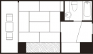穂高連峰独占絶景の和室　間取り図