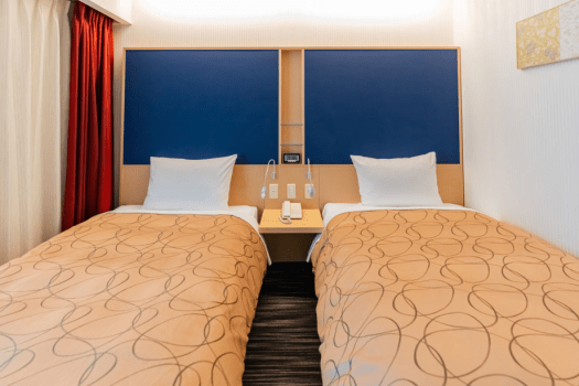 【ツインルーム】衛星放送やインターネット接続（Wi-Fi完備）も無料です！