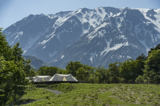 Tent Suite (Triple 50㎡) designed by Snow Peak exclusively for FIELD SUITE.