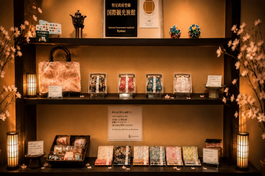 1Fロビー横:西陣織雑貨のミニ売店 1Fロビー横:西陣織雑貨のミニ売店