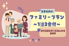 豪華特典付きのファミリープラン！
