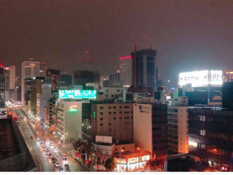 客室からの夜景