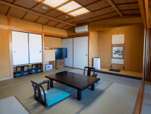 和室12.5畳～月見台テラス【源泉かけ流し露天風呂】／お部屋のお風呂からは美しい景色をお楽しみいただけます。※イメージです。