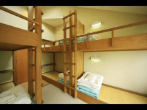 スキーヤーズベッドAは2段ベッドが3台設置された定員6名のお部屋です。