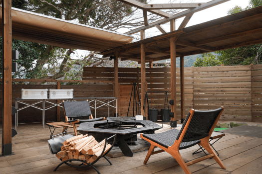 【Dog Base】One private building・Dog-friendly suite villa with 110㎡・Open-air bath with fresh and natural water