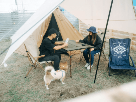 【DOG CAMP SITE 柵付きドッグラン手ぶらキャンプ・電源なしプラン】愛犬とゆったり楽しむキャンプ