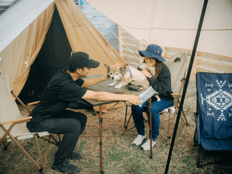 【DOG CAMP SITE 柵付きドッグラン一体型・手ぶらプラン・電源なし】