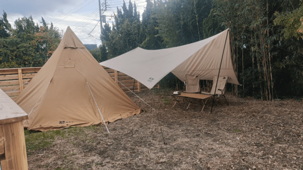 【DOG CAMP SITE 柵付きドッグラン一体型・持ち込みプラン・電源なし】