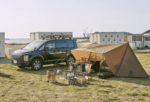 【月火金のみ1日2サイト限定限定｜平日半額特別プラン　2サイト限定！】AUTO CAMP SITE オートキャンププラン　オーシャンビューのオートキャンプサイト／車乗入れ可能／電源付き