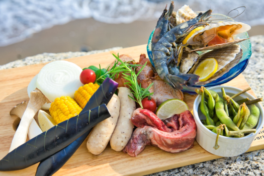 やっぱり海でのBBQは海鮮ですよね！
潮風と共に、海が香るBBQを楽しもう！