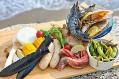 やっぱり海でのBBQは海鮮ですよね！
潮風と共に、海が香るBBQを楽しもう！