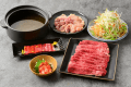 "＜1 Night with 2 Meals・Local Ingredients Hot Pot＞ Enjoy a hot pot featuring Omi beef — one of Japan’s three great wagyu — and Omi chicken in your room, and experience a luxurious stay by the shores of