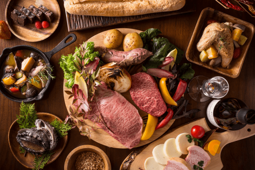 【1泊2食付】＜グルメBBQプラン＞&rdquo;甲州牛&rdquo;や熟成肉ステーキ&rdquo;など山梨の恵みを堪能するグリルディナー～忍野富士を望むプライベート天然温泉で癒されるひととき～