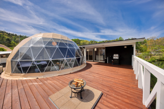 【Aqua Dome】4張床・38㎡＜螢石＞天然溫泉・圓頂型帳篷
