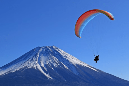 【富士山を見ながら空を飛ぶアクティビティ】山から飛ぶ？自分で飛ぶ？選べるパラグライダーセット宿泊プラン（素泊まり/1人当たり料金）