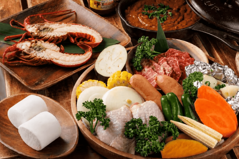 《夏旅応援20％OFF》【1泊2食付き】伊勢海老付き豪華BBQを楽しむ春の贅沢グランピング