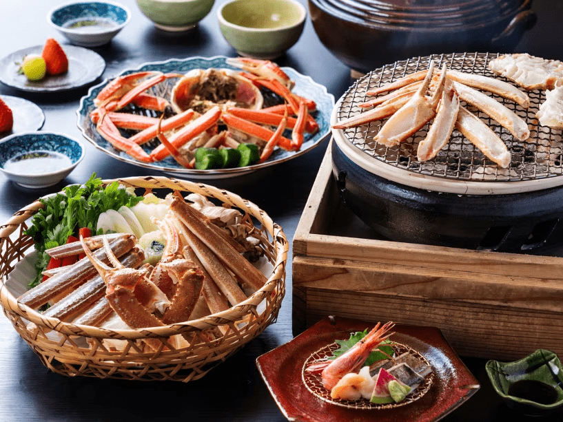 蟹鍋　炭焼き料理