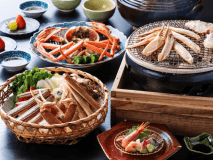 蟹鍋　炭焼き料理