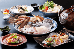 海鮮鍋と天麩羅のプランです。