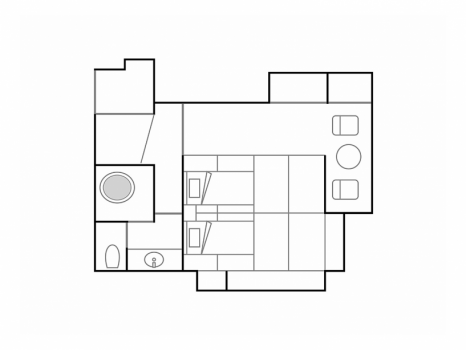 *【花鳥｜KACHO】52平米・テーブルチェア・五右衛門風呂