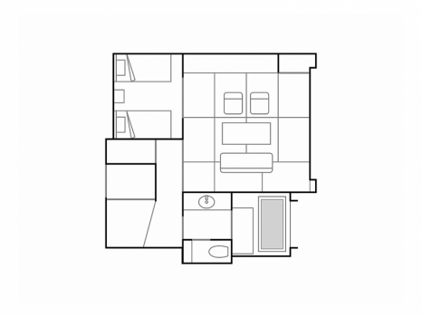 *【山紫｜SANSI】58平米・部屋食ダイニング・半露天風呂