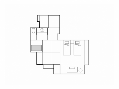 *【風花｜FUKA】51平米・ソファベッド・檜の内風呂