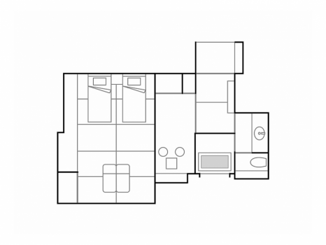 *【梟｜FUKURO】51平米・カウチソファ・半露天風呂