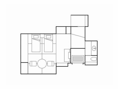 *【鶴｜TSURU】48平米・天龍峡に最も近い客室・半露天風呂