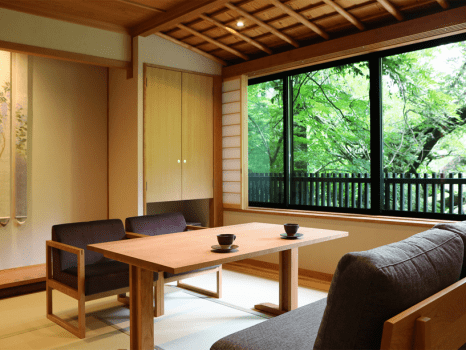 *【山紫｜SANSI】58平米・ダイニング・半露天風呂