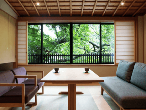 *【山紫｜SANSI】58平米・ダイニング・半露天風呂