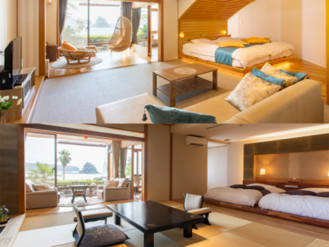 [Open-air rock bath & Hinoki bath] Kurofune Junior Suite◆80 square meters◆Non-smoking