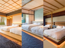 【露天風呂付】タイプ別３つの離れ◆2階建メゾネット◆65平米禁煙