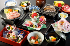 ■【個室会場食】◇【迷ったらコレ♪】大満足！鮑の踊り焼付き◆下田の幸たっぷり黒船の美味会席【カード決済限定】