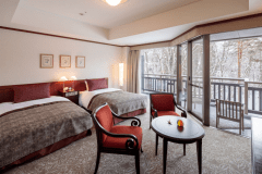 スタンダードアルプスツインルーム一例（※お部屋の階層や位置により、間取りとイメージは異なります）