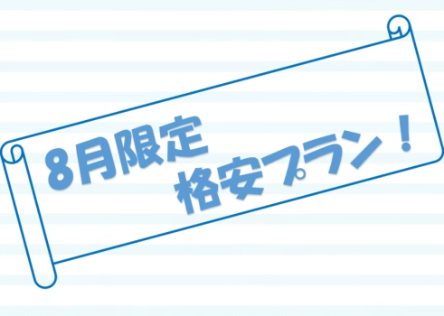 8月限定プラン 8月限定プラン