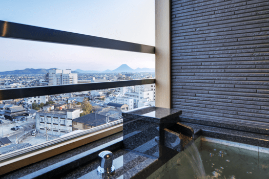 <Premium Deluxe Room with Open-air Hot Spring Bath (Hatsune Type) *Exclusive lounge access>