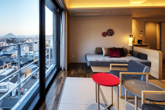 <Premium Deluxe Room with Open-air Hot Spring Bath (Hatsune Type) *Exclusive lounge access>