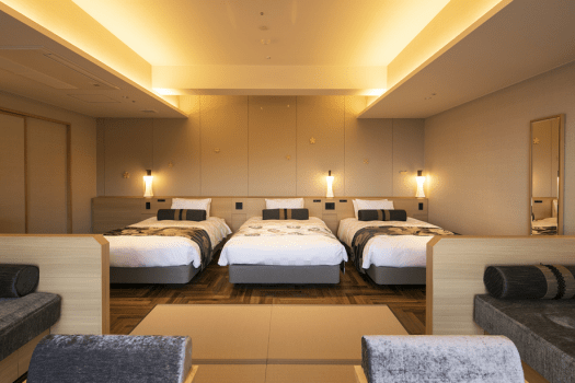 <Premium Deluxe Room with Open-air Hot Spring Bath (Hatsune Type) *Exclusive lounge access>