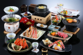 【かに会席】《お一人様につきかに1杯相当使用！》かに刺し・茹でがに・黒毛和牛〈季節の会席料理〉＜夕食は個室ダイニングまたは小宴会場＞【館内利用券2000円分付き】