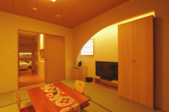 【8畳+ベッドルーム】温泉露天風呂付スイート（牽牛・七夜）一例。絶景の温泉露天風呂・内風呂・テラスなど設備充実。