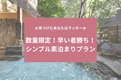【空室日&times;先着2部屋限定｜素泊まり】見つけたら即予約！温泉付きシンプルステイ＜部屋おまかせ＞
