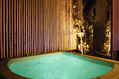 【デラックスツイン】癒し効果のあるブルー系の照明と、バブルに心身ともに癒されて。