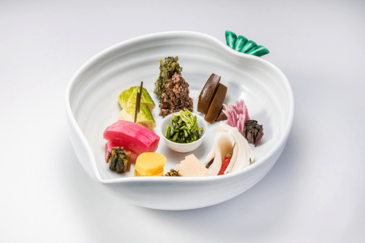 朝食お漬物会席　近為お漬物盛り合わせ例