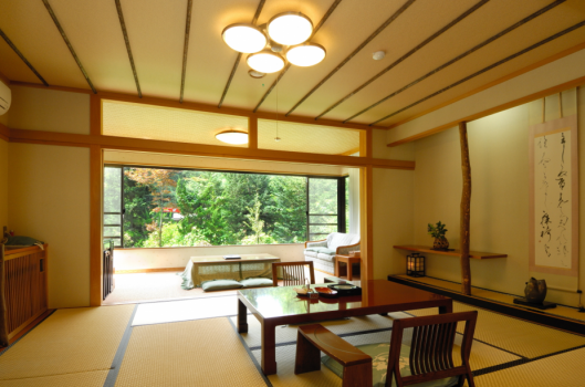 【谷川岳側】源泉かけ流し半露天風呂付客室