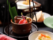 【夕食／四季彩会席】春魚の訪れを味わうお造り。桜鯛最中、桜鱒、鰆など、春ならではの旬魚を華やかに