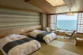 【リニューアル和モダン】オーシャンビュー◎ベッド付き高層階和室　10畳