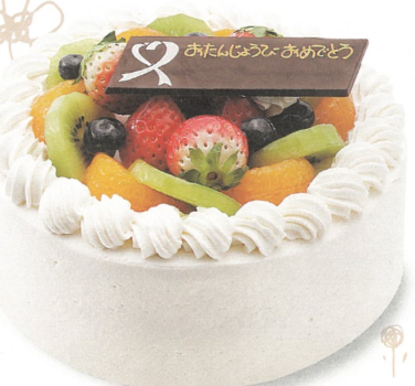 生クリームケーキ5号イメージ（約15cm）
有料オプションです
