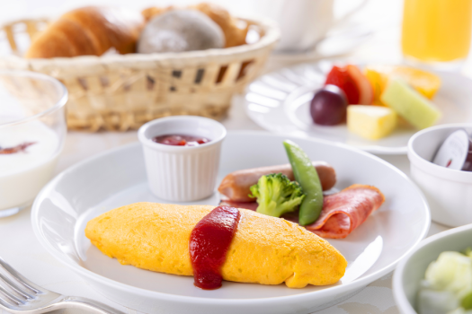 【ご朝食 アメリカンブレックファースト】その日の気分でオムレツ・スクランブルエッグなどから選べる！